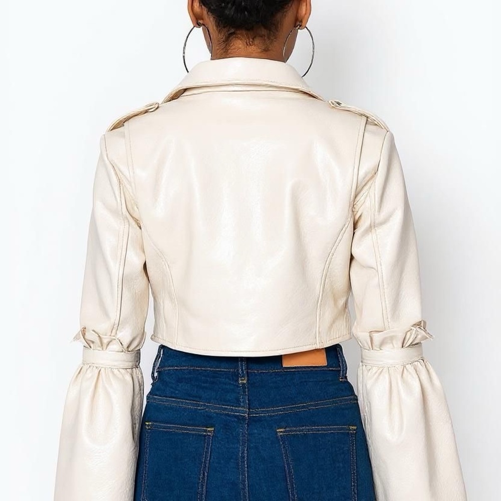 Azalea Wang Bell Sleeve Everyday Moto Jacket - Picture 3 of 11